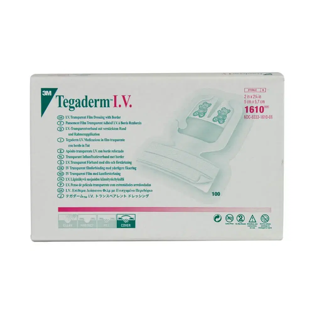 3M Tegaderm 1610 I.V.Transparent Film Dressing, Paediatric Peripheral, 5 cm x 5.7 cm