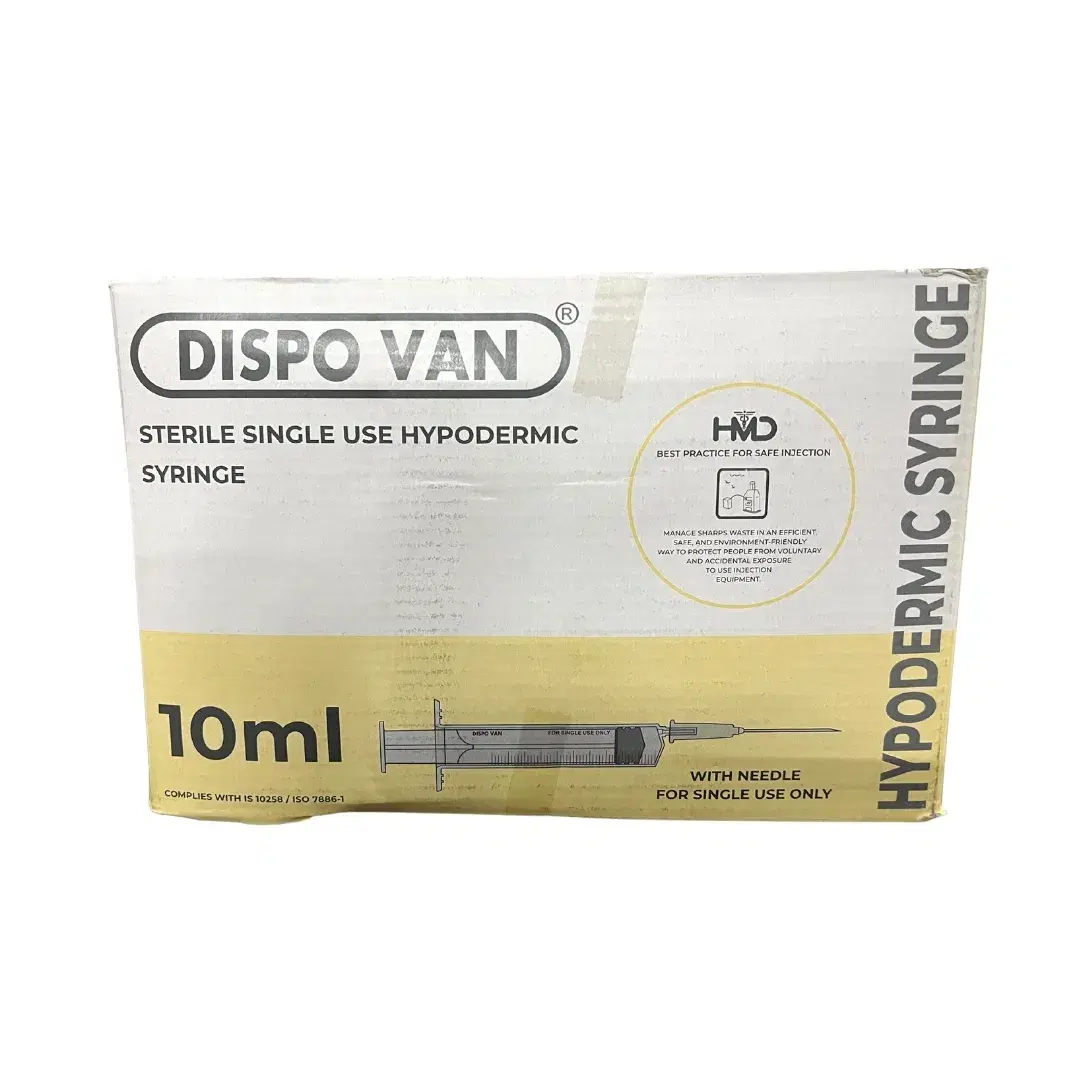 Dispo Van 10ml Syringe With Needle - 50 Units Pack