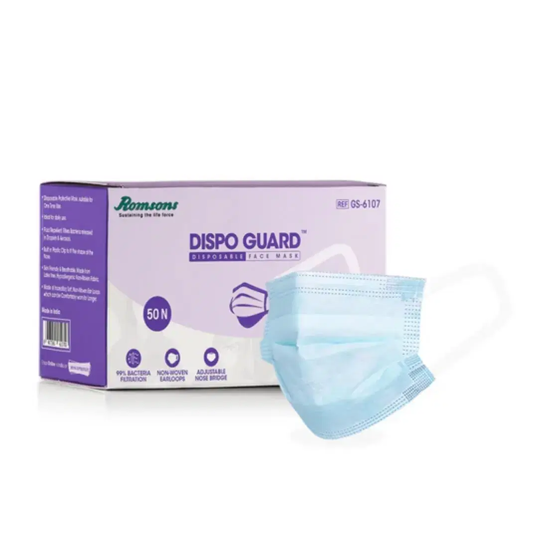 Romsons Dispo Guard Face Mask (3-Ply with Melt Blown Filter)
