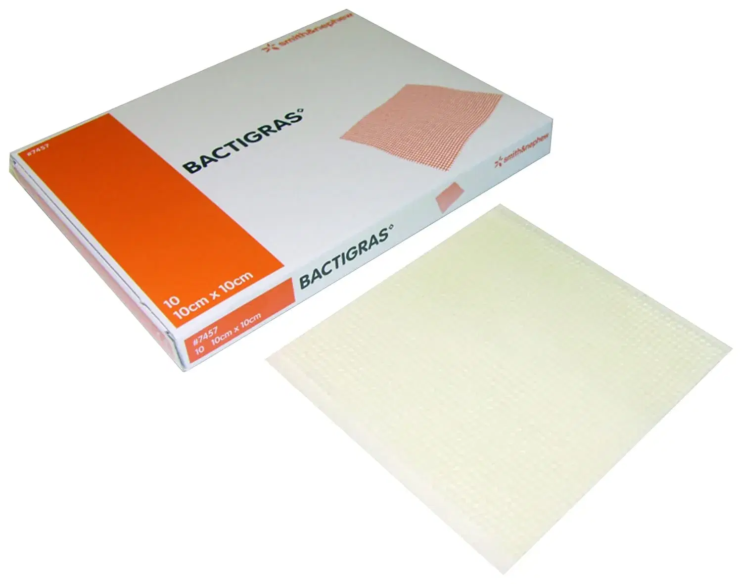Smith & Nephew bactigras -Sterile Gauze dressing 10X10cm- 10-Piece Box