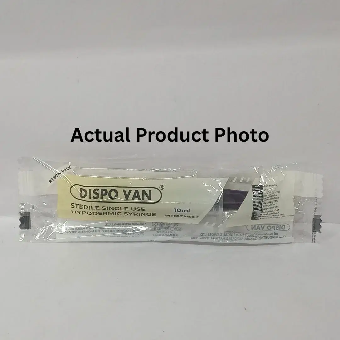 Dispo Van 10 ML Syringe Without Needle - 50 Units Pack