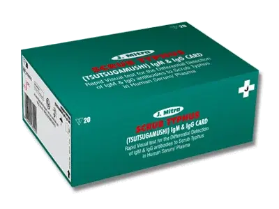 J Mitra Scrub Typhus (Tsutsugamushi) IgM & IgG Card - 20 kits
