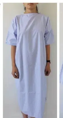 KCM Patient Gown Blue Line