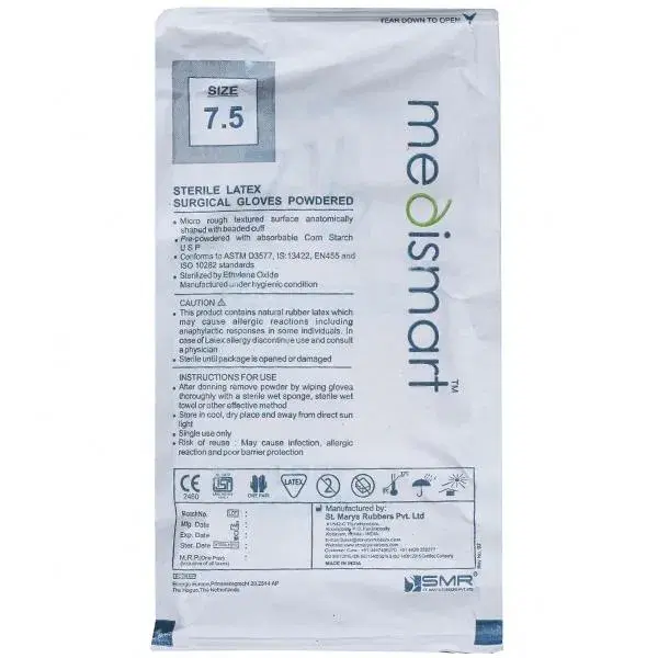Medismart Sterile Latex Surgical Gloves Powdered