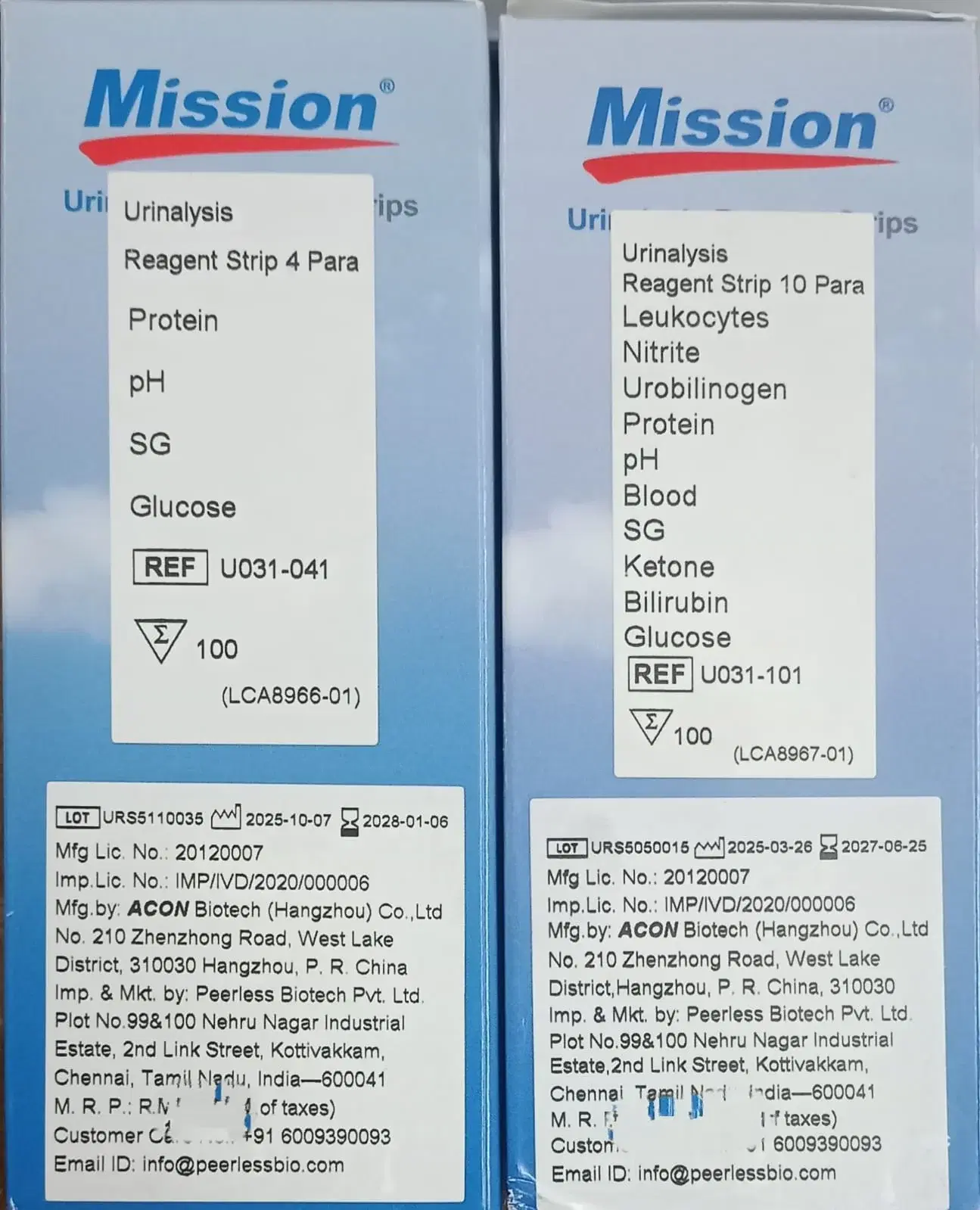 Mission Urinalysis Reagent Strips