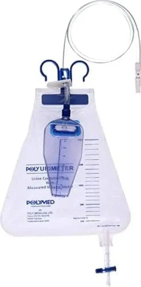 Polymed Polyurimeter Urine Collection Bag with Measured Volume Meter: 250ml