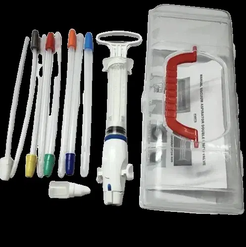 Secure Manual Vacuum Aspiration Kit Double Pinch Valve / Autoclavable