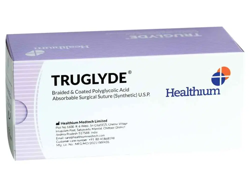 Healthium - Sutures India - SN2511A - Truglyde Suture 2-0 - SN2511A -12 Foils Box