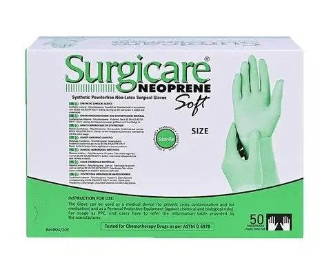 Surgicare Neoprene Soft Powderfree Non-Latex Surgical Gloves