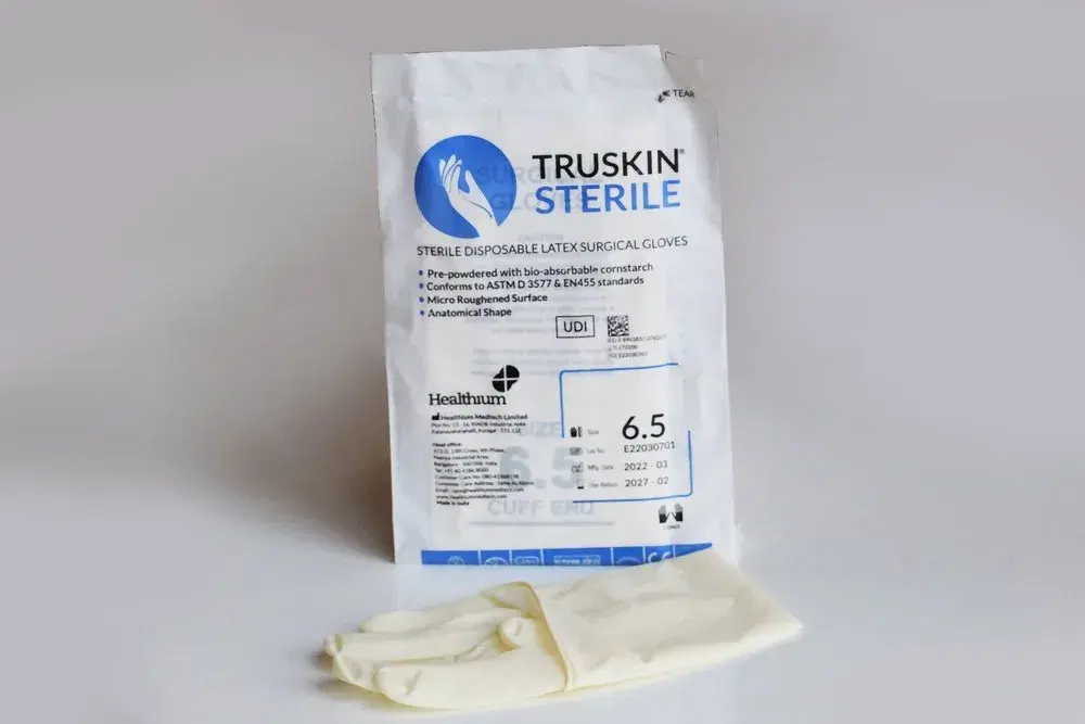 Sutures India Truskin Sterile Powdered Surgical Gloves