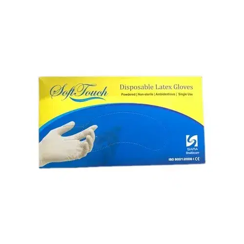 Sara Disposable Examination Latex Gloves 80 pcs Pack